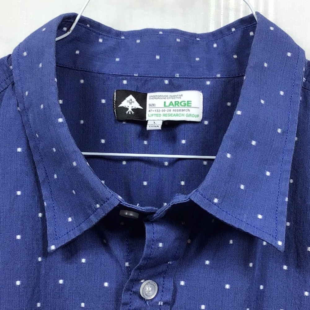 🌎 Lifted Research Group Woven Cotton Long Sleeve Shirt - Picture 2 of 7